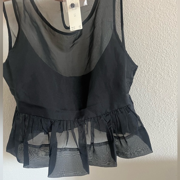 NEW Maeve by Anthro Sheer Crop Peplum - Picture 4 of 4